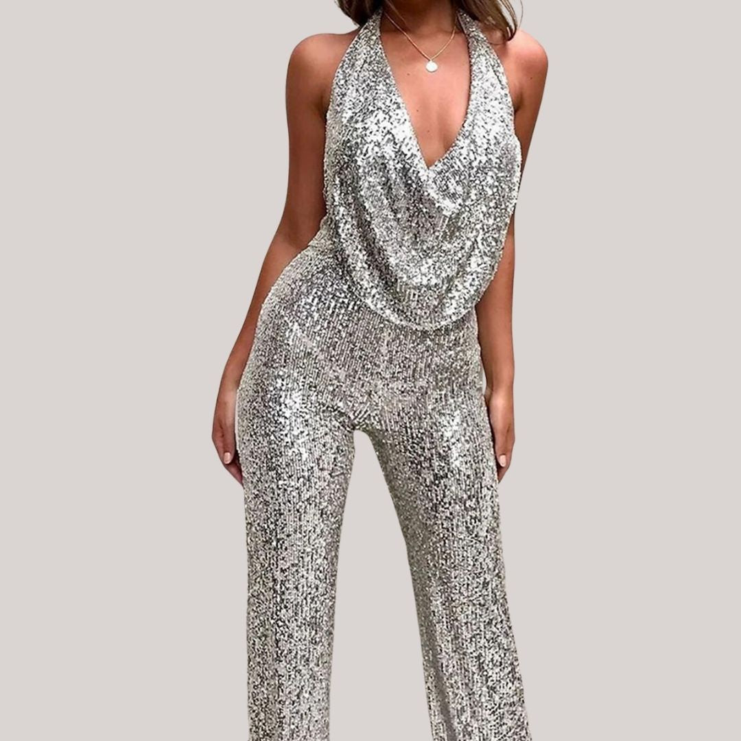 Elaria - Elegant Glitter Jumpsuit