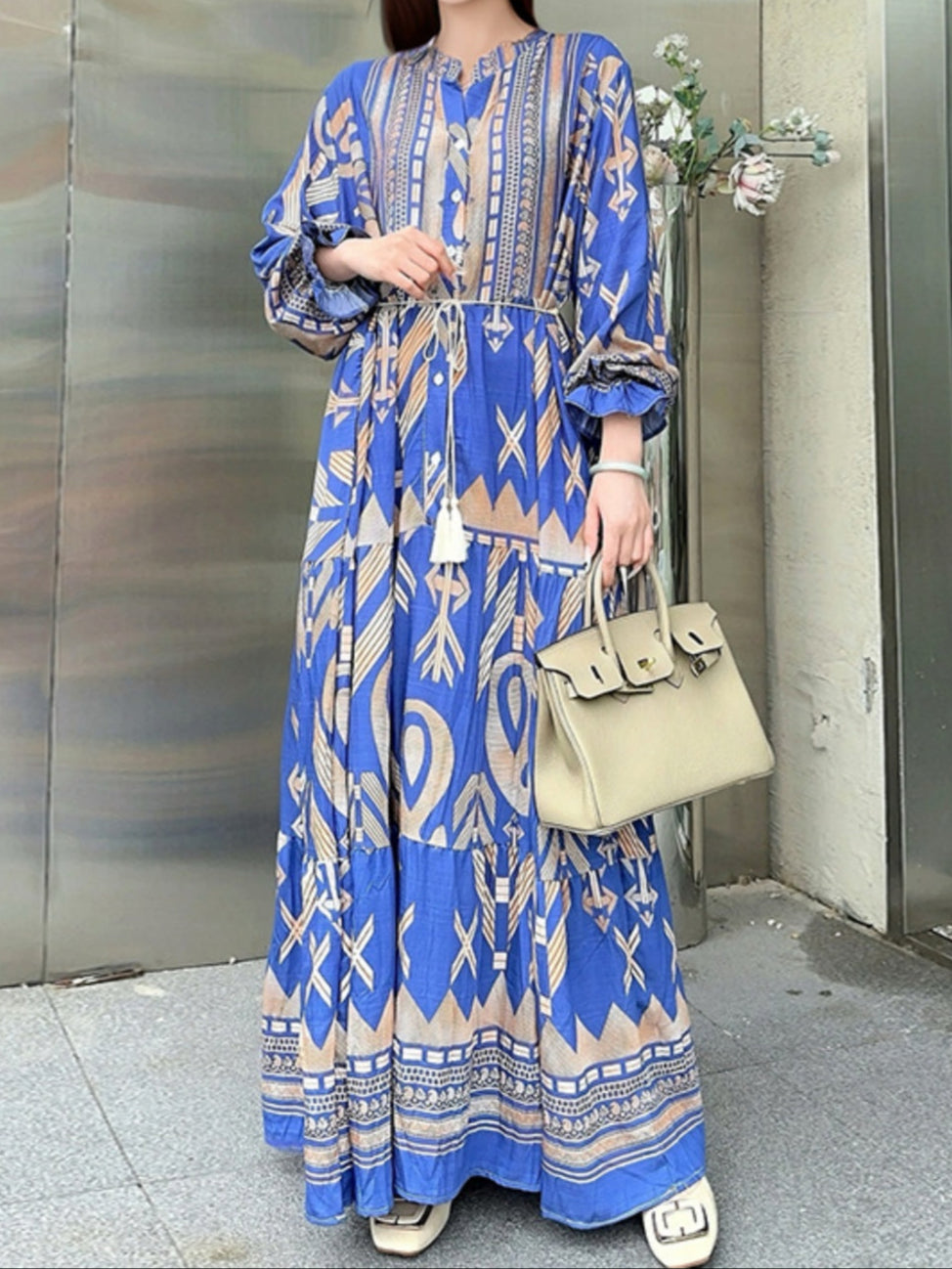 Serena - Stylish Monochrome Dress