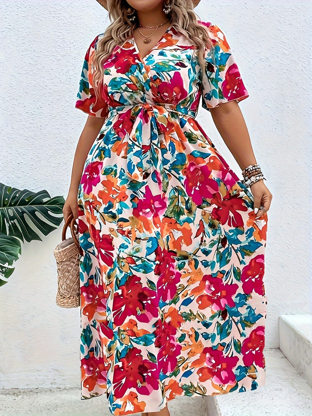 Serenelle - Radiant Floral Wrap Dress