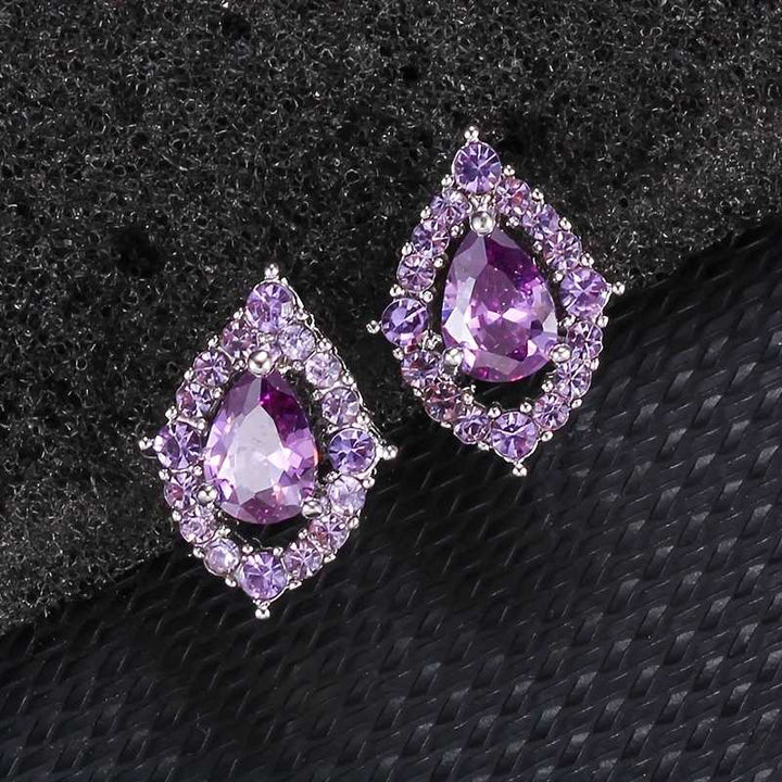 Lily Amethyst Necklace and Earrings