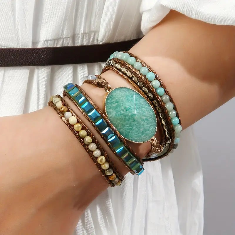 Green Aventurine Prosperity Wrap Bracelet