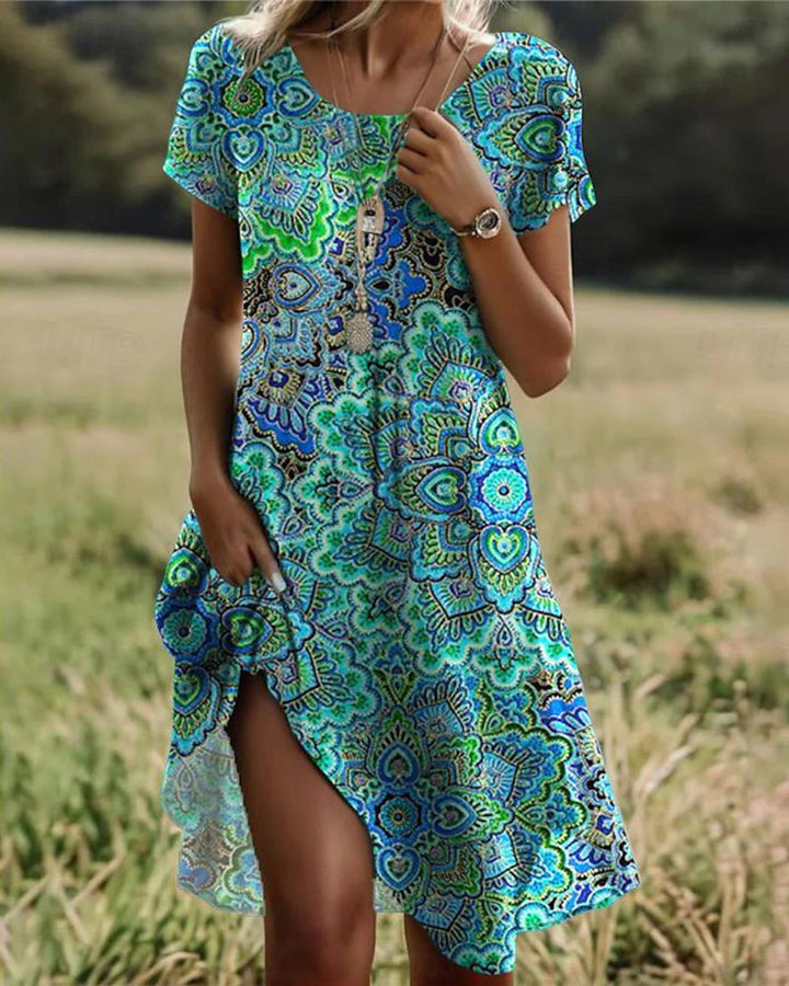 Alyanna - Vintage Print Dress