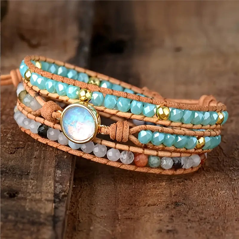Aqua Harmony Wrap Bracelet