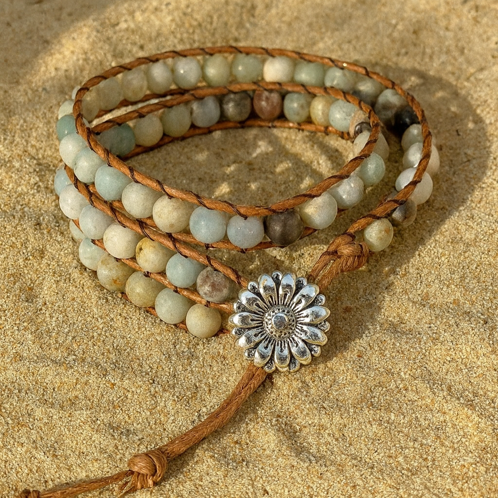 Amazonite Serenity Wrap Bracelet