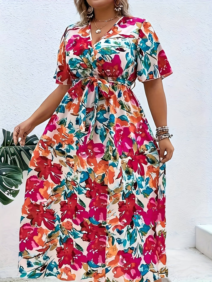 Serenelle - Radiant Floral Wrap Dress