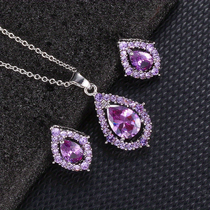 Lily Amethyst Necklace and Earrings