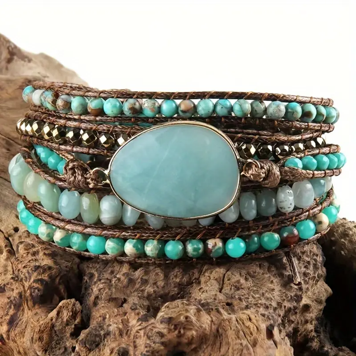 Amazonite Truth & Balance Wrap Bracelet