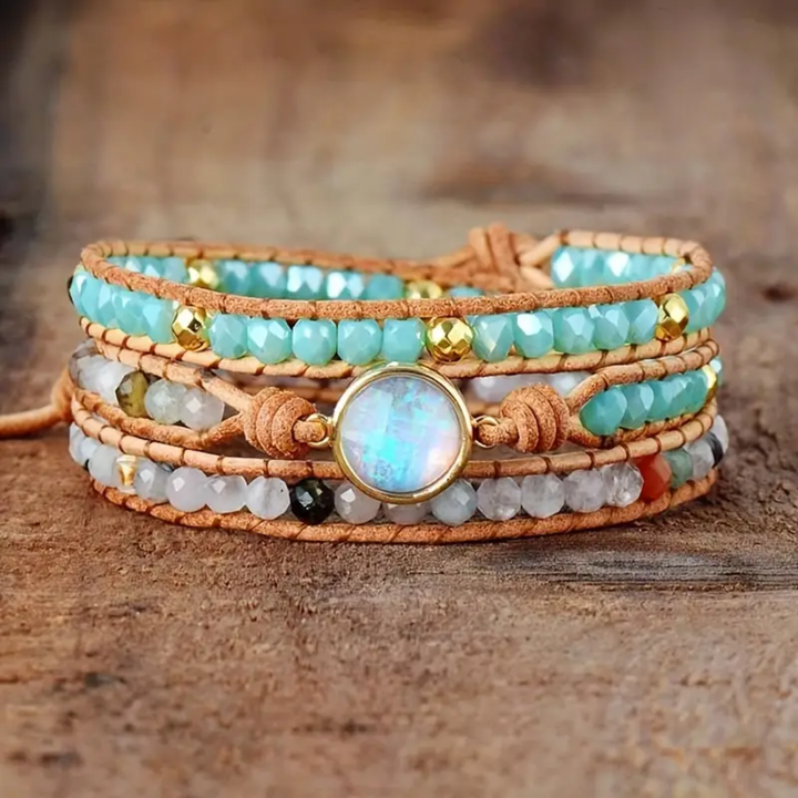 Aqua Harmony Wrap Bracelet