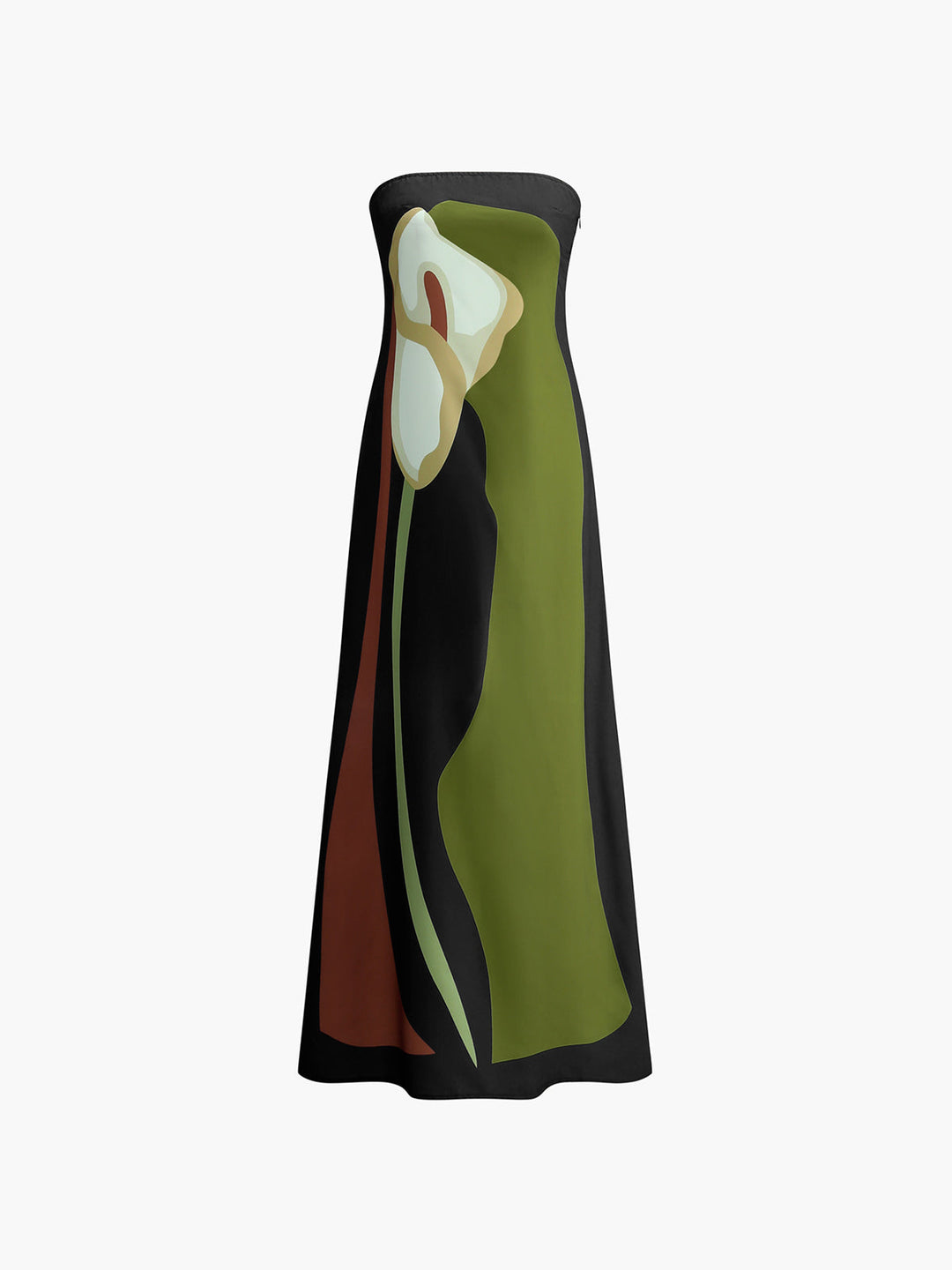 Ismeria - Abstract Strapless Maxi Dress