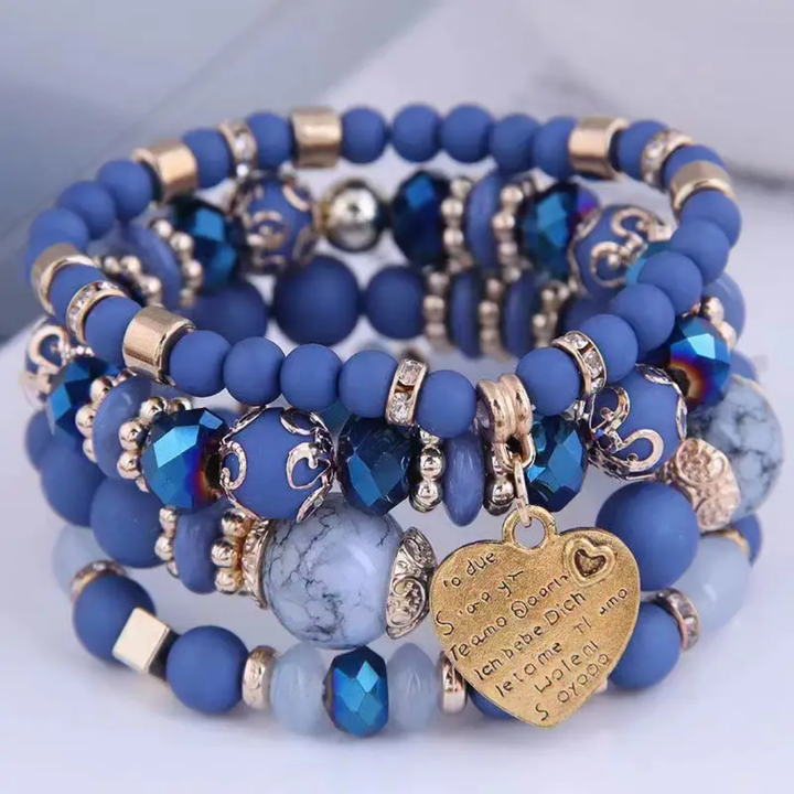 Blue Harmony Love Bracelet Set