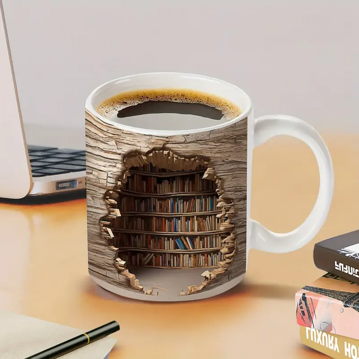 Library Mug with Heat-Activated Magical Effect