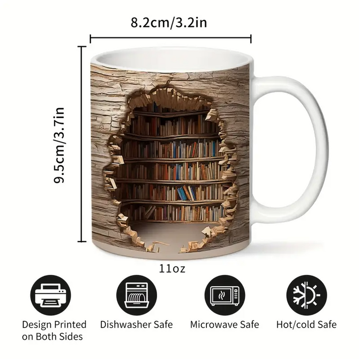 Library Mug with Heat-Activated Magical Effect
