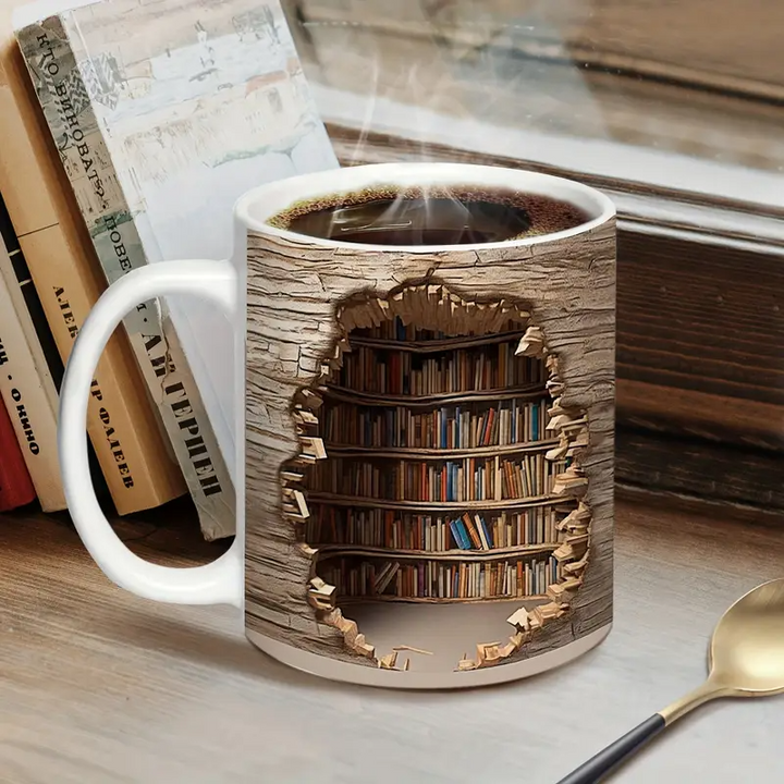 Library Mug with Heat-Activated Magical Effect