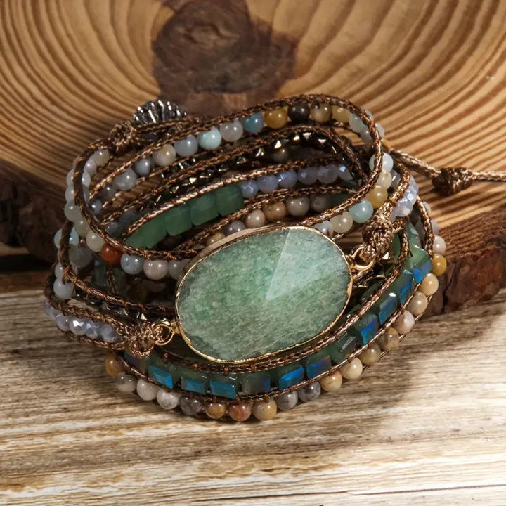 Green Aventurine Prosperity Wrap Bracelet