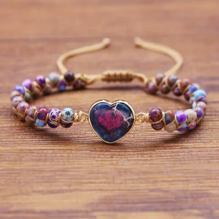 Jasper Heart Love Bracelet