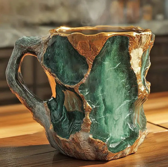 Coffee Mugs with Mineral Crystals