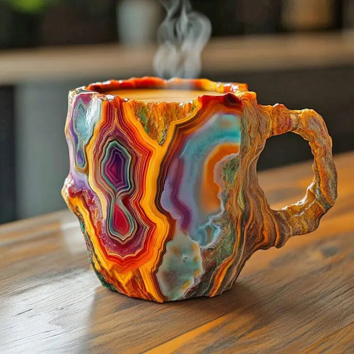 Coffee Mugs with Mineral Crystals