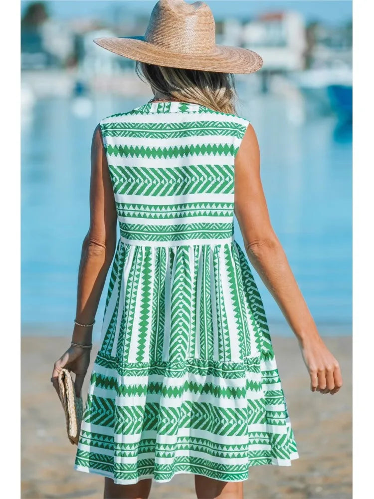 Katrina - Geometric Summer Dress