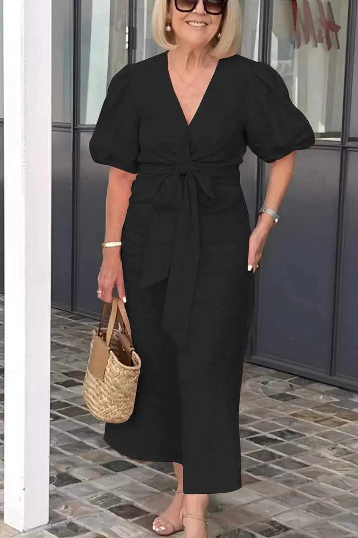 Natasha - Elegant V-Neck Dress