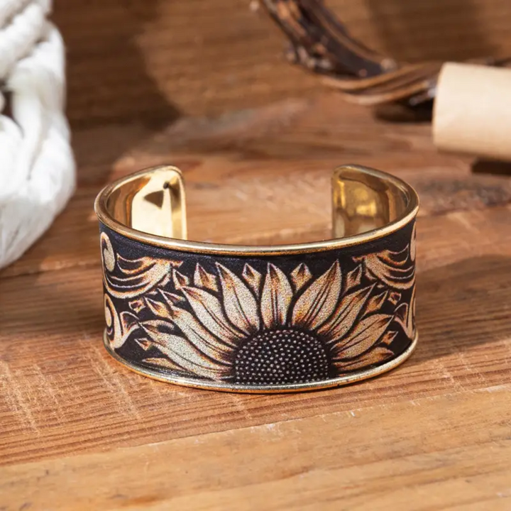 Sunflower Spirit Cuff Bracelet