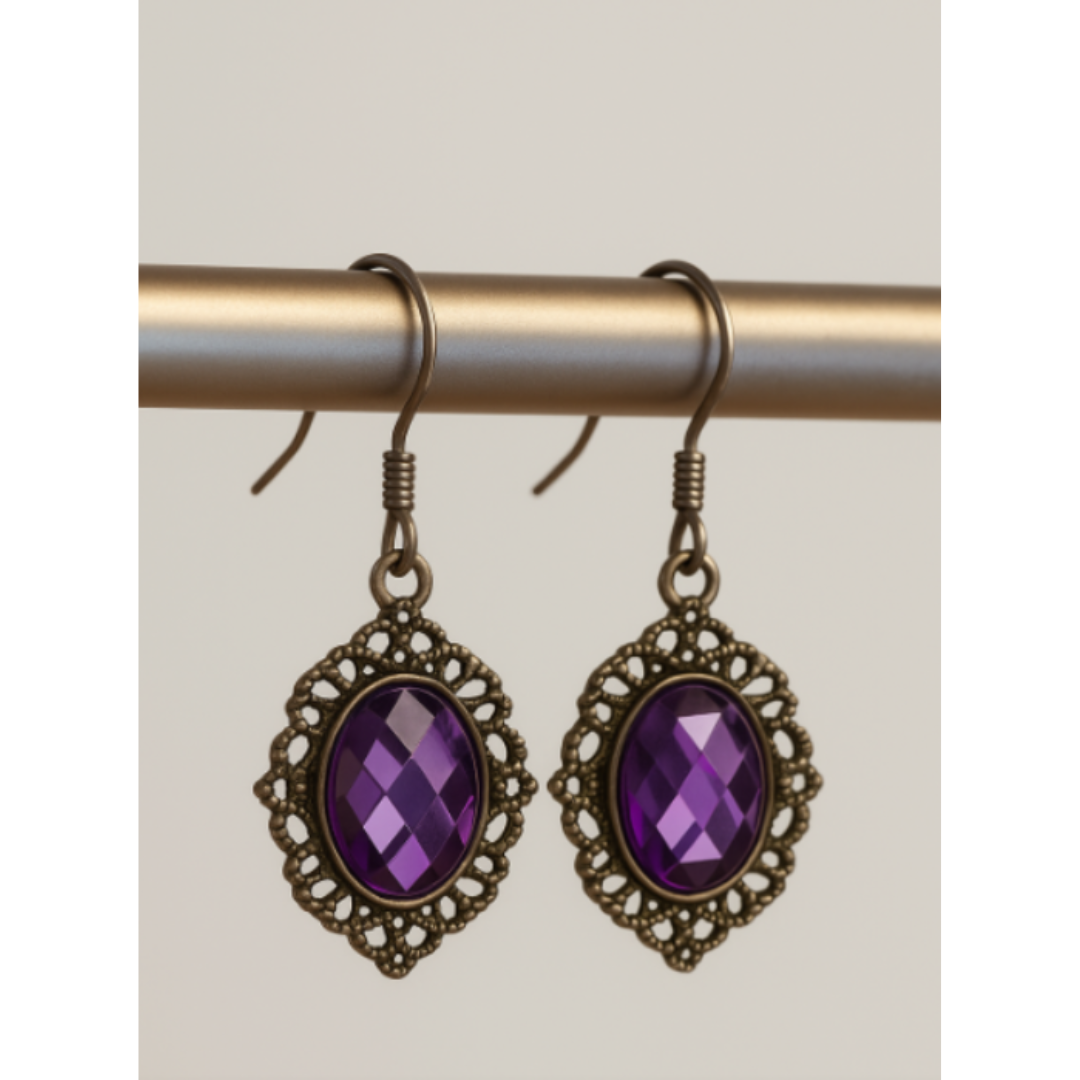 Luna Amethyst Earrings