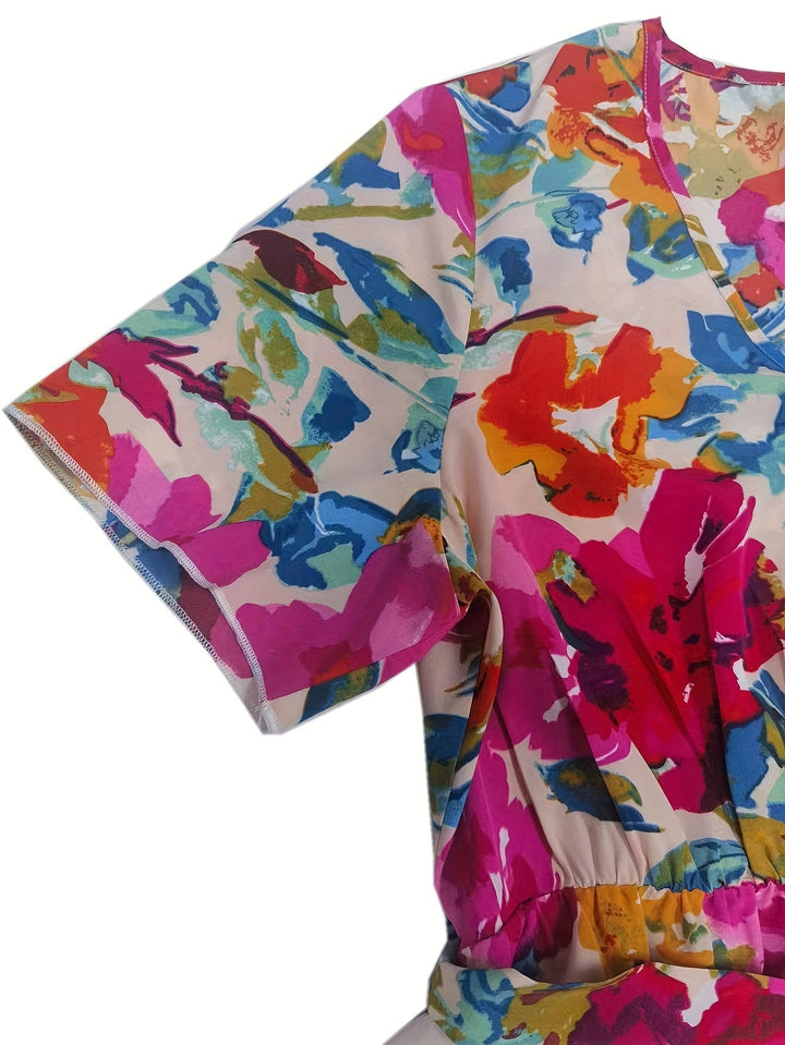 Serenelle - Radiant Floral Wrap Dress