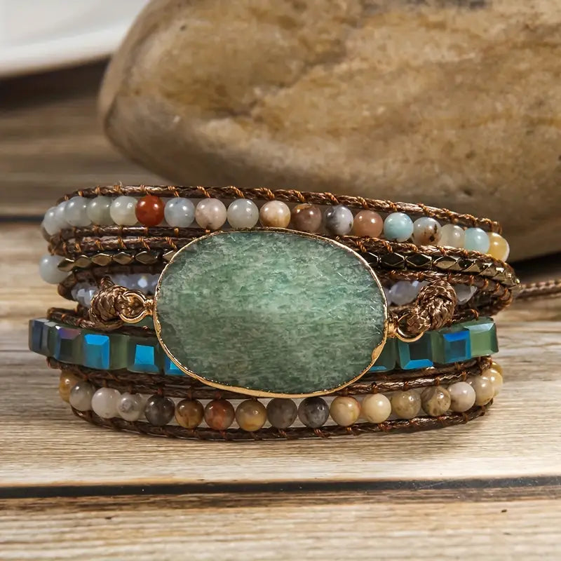 Green Aventurine Prosperity Wrap Bracelet