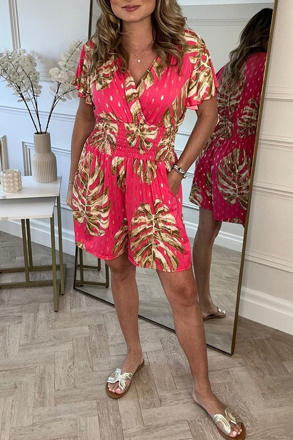 Palmer - Leafy Print Romper