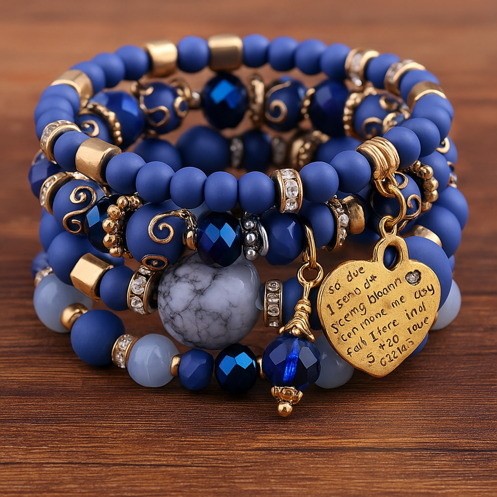 Blue Harmony Love Bracelet Set