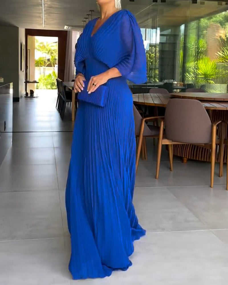 Nerida - Pleated Elegance Dress