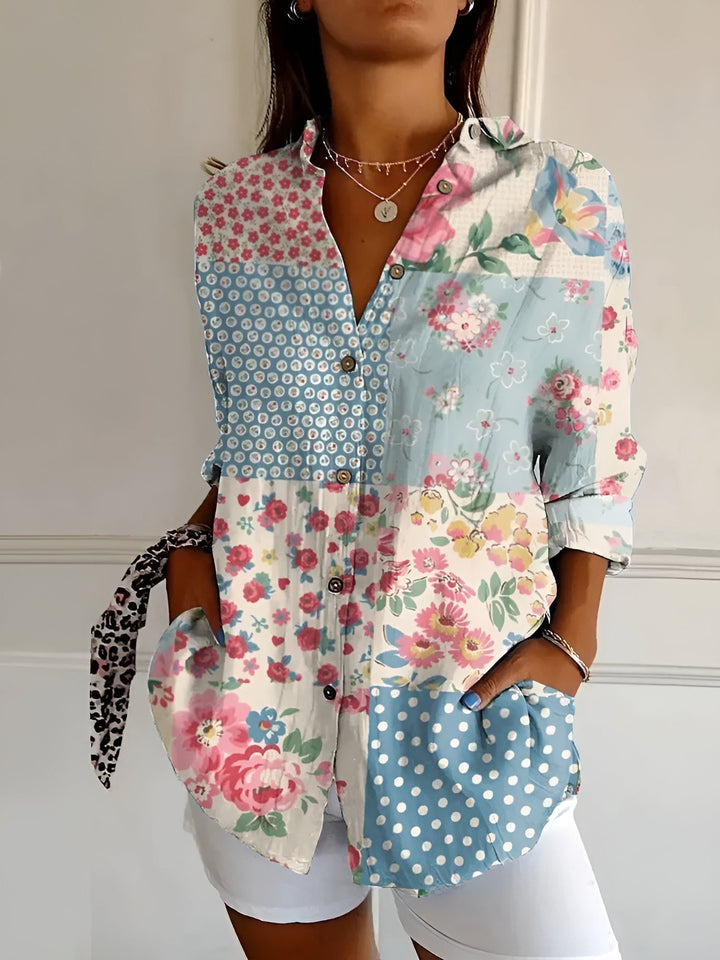 Roseline - Printed Button-Up Shirt